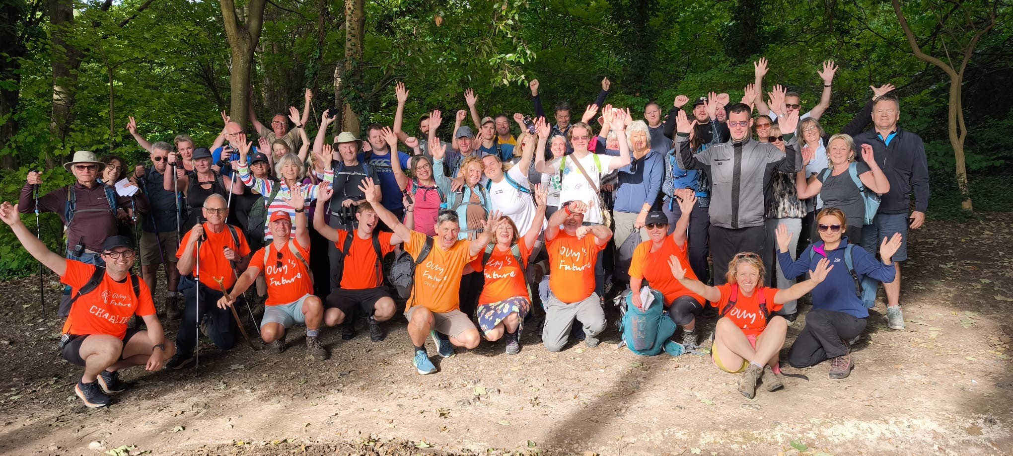 A group of walkers after completing the Worthing Five Peaks Challenge to support