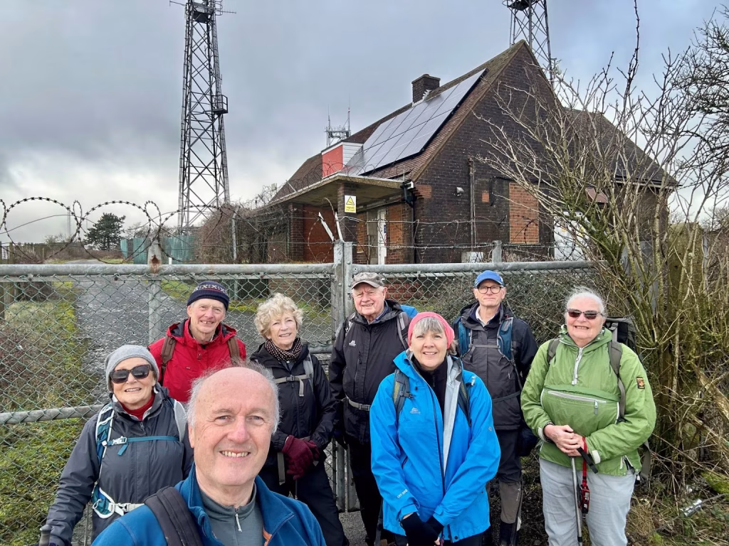 D Taylor-short-Walk-from-Truleigh-via-Thundersbarrow-Hill-Walkers-front-in-distance